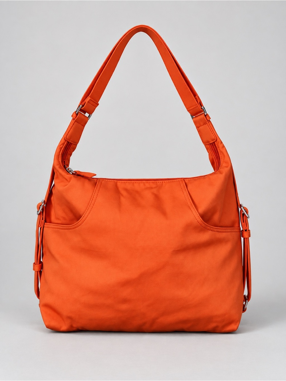 Vera Bradley Convertible Backpack Purse Tote Recycled Cotton Orange Bell Pepper